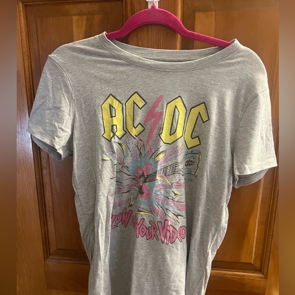 Lucky Brand Tops - Lucky Brand Gray AC/DC Tee